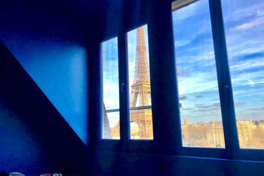 Eiffel Tower Romantic View Apartment Paris Bagian luar foto